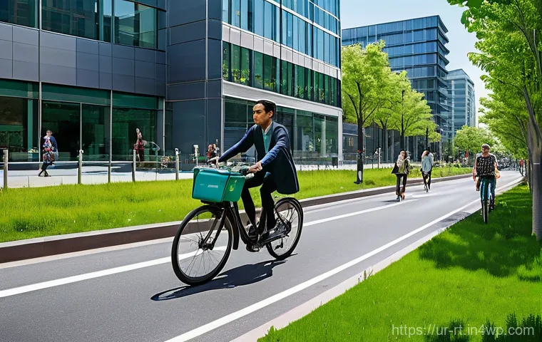 스마트시티 디자인의 정책적 지원 방안 - **Prompt 1: Digital Connectivity and Community Engagement in a Smart City**
    "An aerial wide shot...