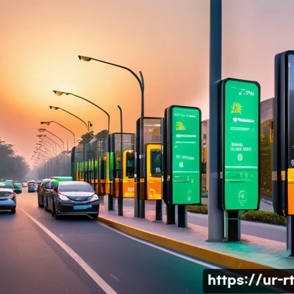 스마트시티 디자인과 안전한 사이버 환경 - A vibrant, modern smart city street scene in Pakistan at sunset, showcasing advanced smart traffic l...