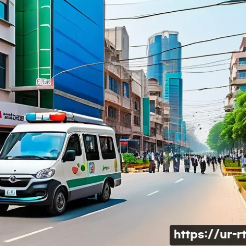 Home 33 스마트시티 디자인의 효과적인 추진 전략 - A vibrant urban scene of a smart city in Pakistan during daytime, featuring modern digital infrastru...
