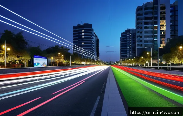 스마트시티 디자인과 기술 혁신 사례 - A vibrant urban scene of Islamabad showcasing a smart city environment: streets equipped with IoT-en...